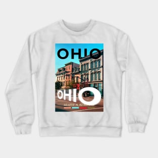 Ohio Travel Poster Crewneck Sweatshirt